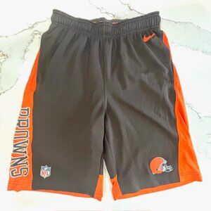 Nike On Field Dri Fit Cleveland Browns Athletic Shorts Brown Orange S. Small NFL